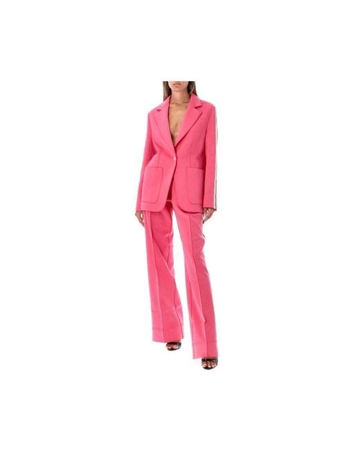 Palm Angels Pink Multicolor Wool Blazer