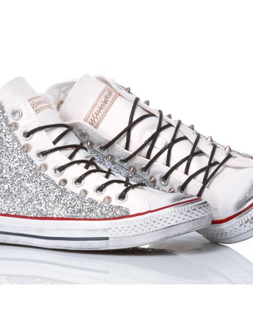 Silver sparkle converse sale womens shoes