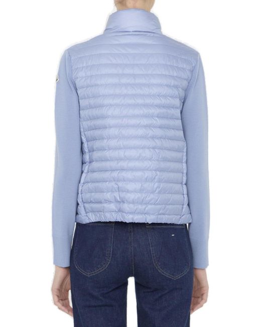 Moncler Blue High-neck Padded Jacket
