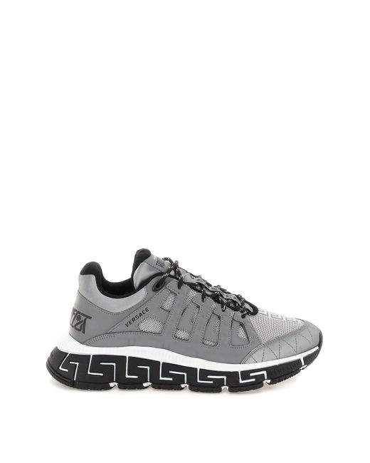 Versace Gray Nylon Trigreca Sneakers for men