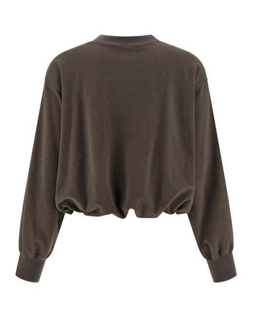 Brunello Cucinelli Brown Cotton Sweatshirt Clothing