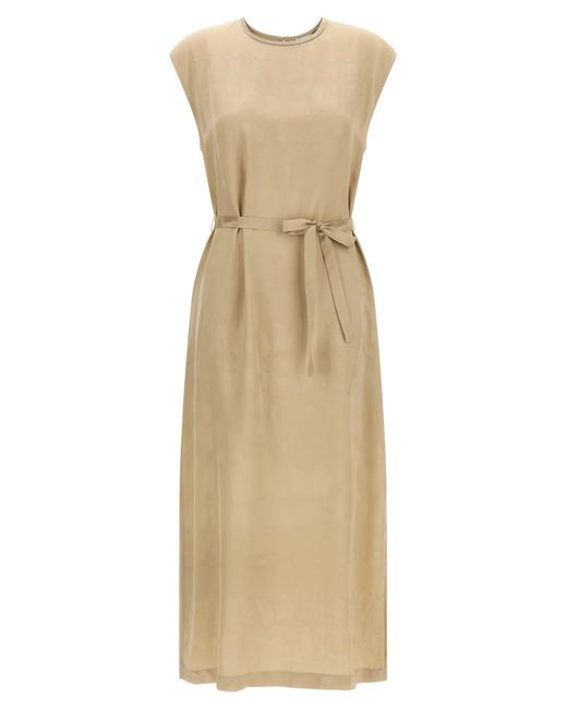 Peserico Natural Fluid Viscose Dress