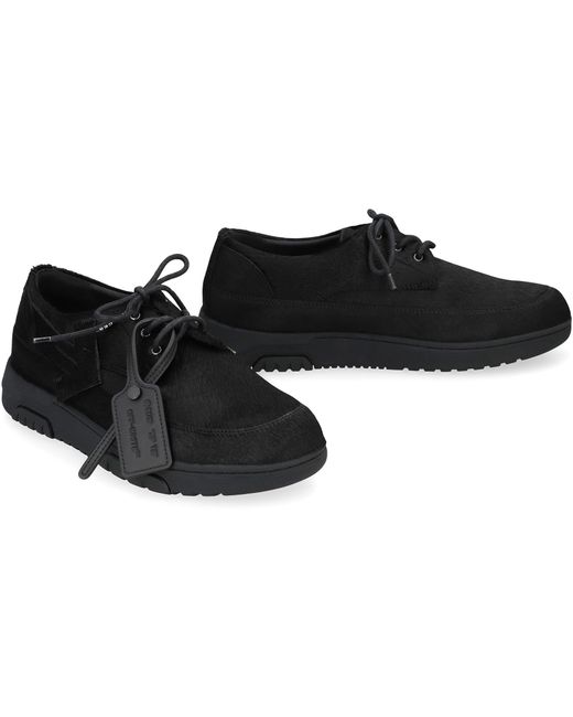 Off-White c/o Virgil Abloh Black Low-Top Derby Sneakers Leather Trainers for men