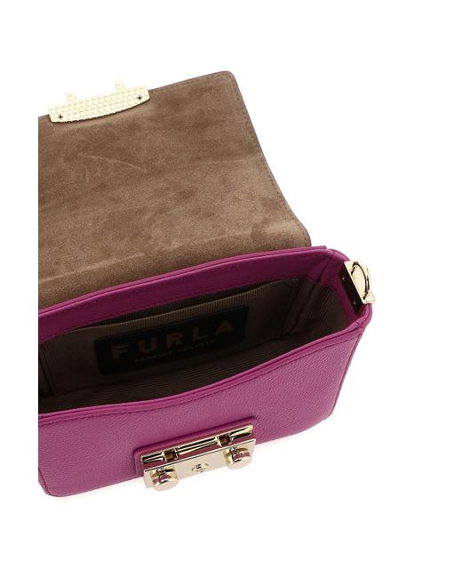 Furla Purple Metropolis Mini Crossbody Bag