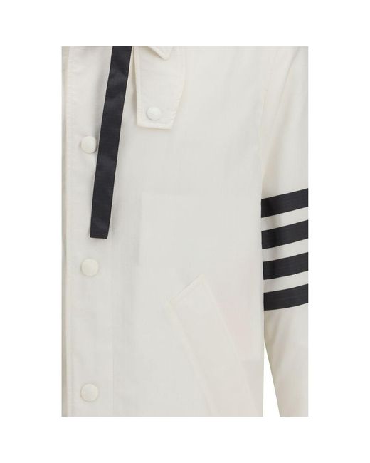 Thom Browne Gray White Polyamide Sweatshirt for men