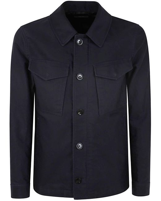 Tom Ford Blue Outwear Outer Shirt Clothing for men