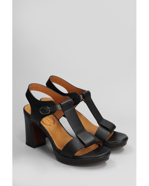 Chie Mihara Black Kimor-L Sandals