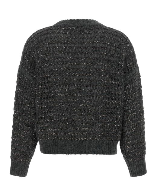 Brunello Cucinelli Gray Elastane Cardigan Clothing
