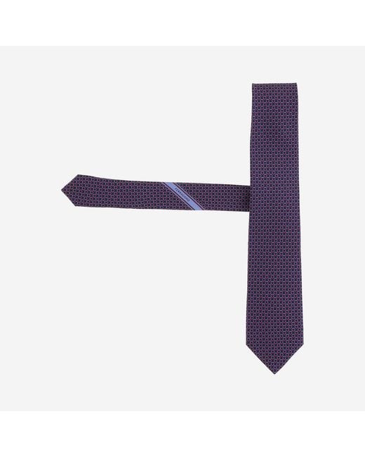 Ferragamo Purple Tie, Patterned Silk Ties & Bow for men