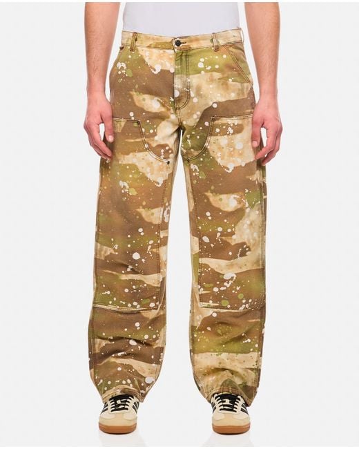 MSGM Yellow Camouflage Pants for men