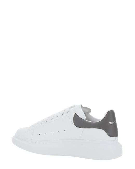 Alexander McQueen White Oversize Sneakers With Flat Laces And Contrast for men