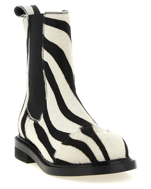 Moschino Black Calfskin Ankle Boots