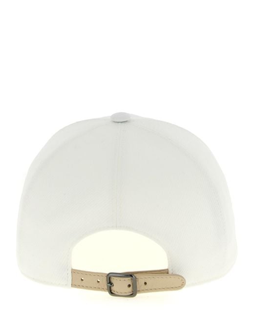Brunello Cucinelli White Cotton Cap (Baseball Hat)