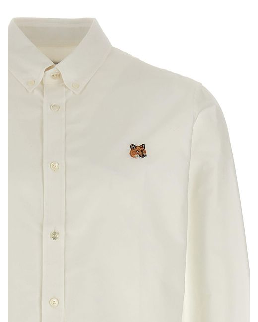 Maison Kitsuné White 'Mini Fox Head Classic' Shirt for men