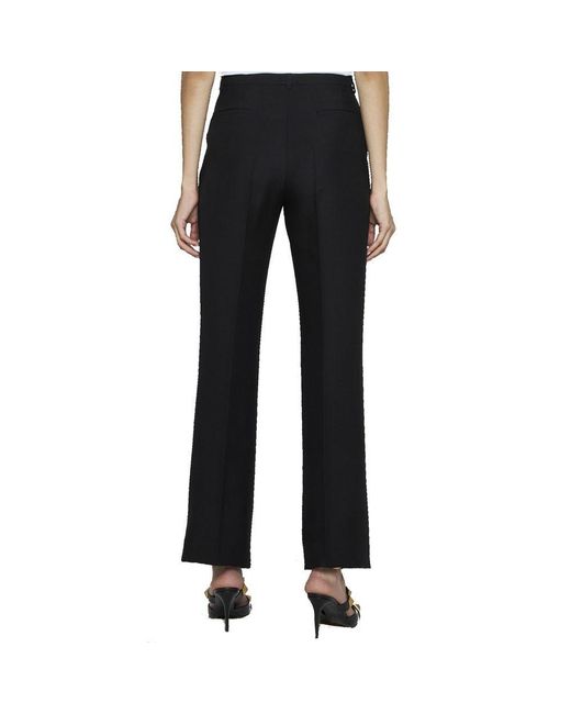 Valentino Garavani Black Silk Flared Pants