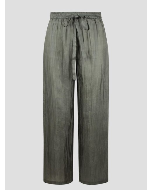 THE ROSE IBIZA Gray Silk Trousers