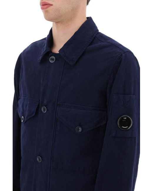 C P Company Blue Mais B Overshirt for men