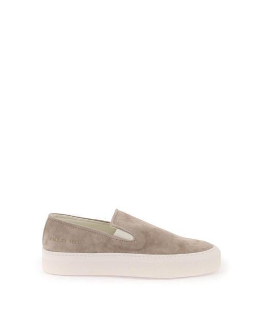 Common Projects Brown Slip On Sneakers