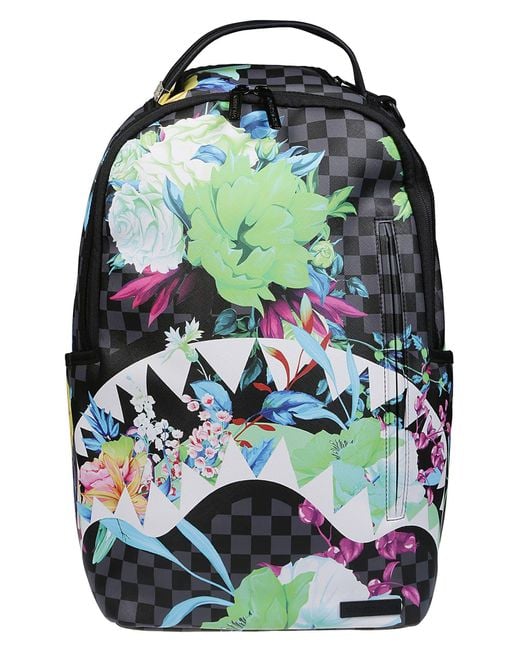 Sprayground Green Neon Floral Backpack