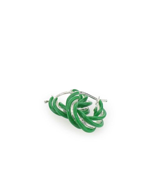 Bottega Veneta Green 925 Pillar Earrings