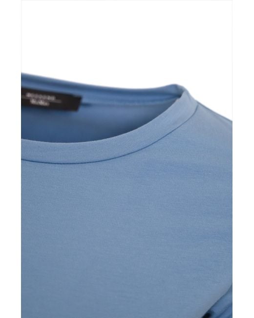 Weekend by Maxmara Blue Multia Cotton T-Shirt