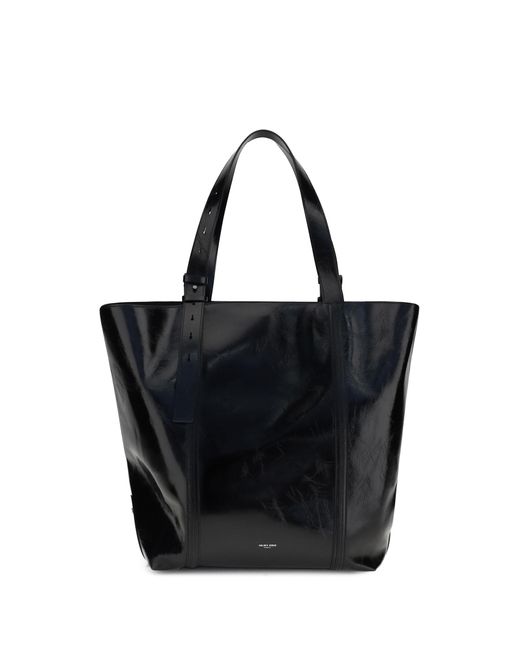 Golden Goose Deluxe Brand Black Glossy Leather Tote Bag