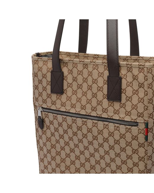 Gucci Brown Medium Gg Shopping Bag for men