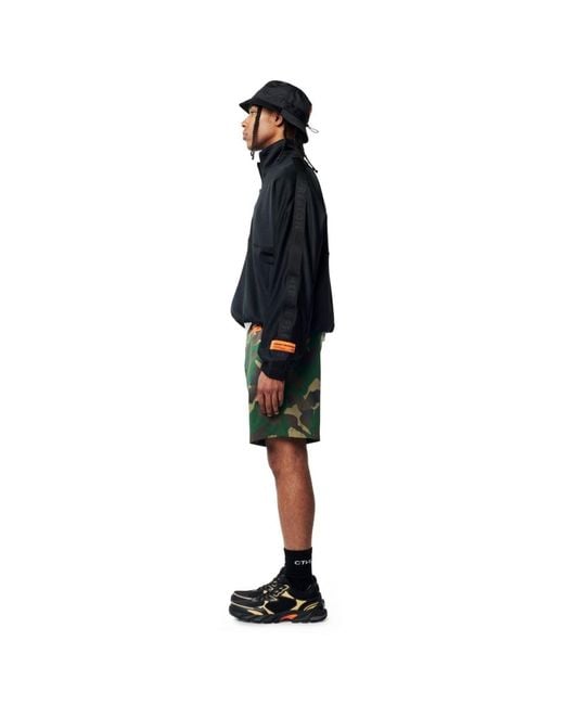 Heron Preston Blue Camouflage Logo Patch Swim Shorts Clothing Beachwear for men