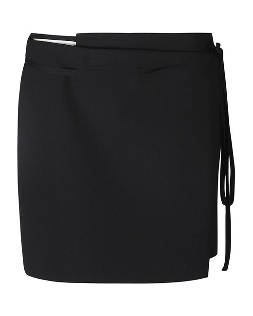 Sportmax Black Mini Wrap Skirt