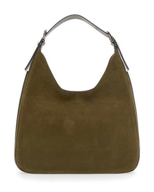 MICHAEL Michael Kors Green Shoulder Bag Nolita Leather Cow