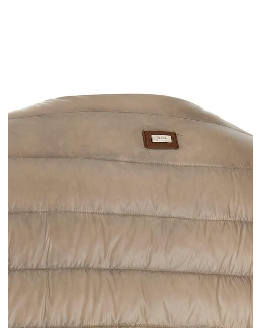 Herno Natural Leather Strap Down Jacket