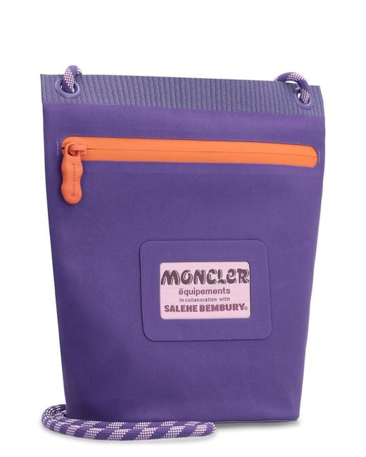 Moncler Purple X Salehe Bembury Amoeba Clutch Nylon Messenger Bags for men