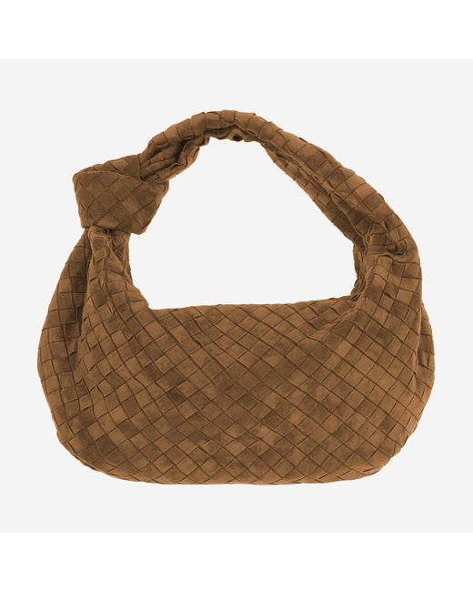 Bottega Veneta Brown Shoulder Bag Jodie Suede Calfskin