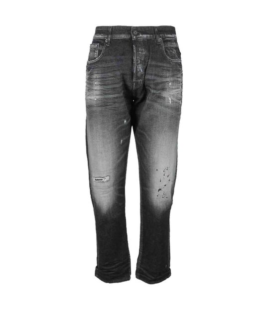 Replay Black Jeans in Grey for Men Lyst UK