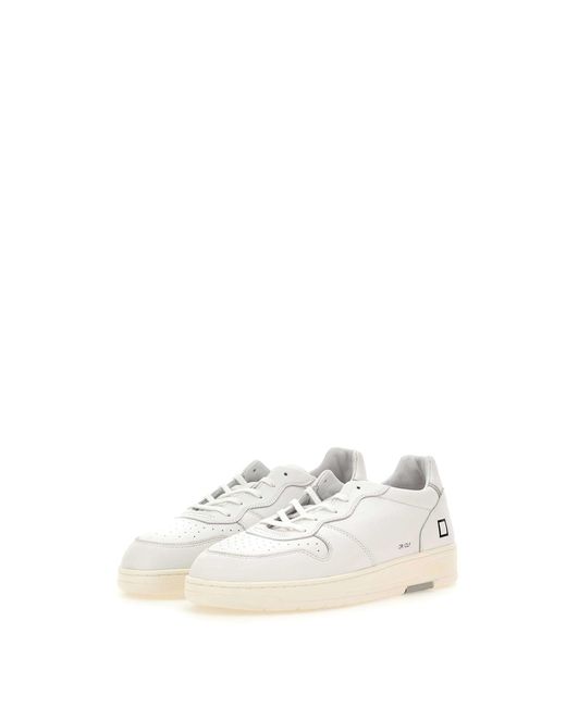 Date White Court Calf Leather Sneakers for men