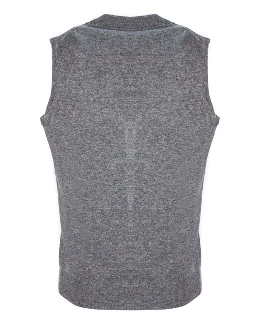 Kangra Gray Wool And Cashmere Blend Waistcoat for men