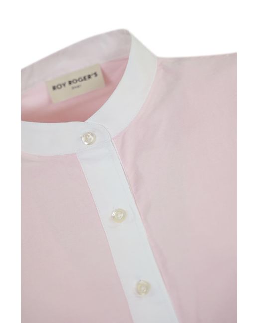 Roy Rogers Pink Mandarin Collar Shirt