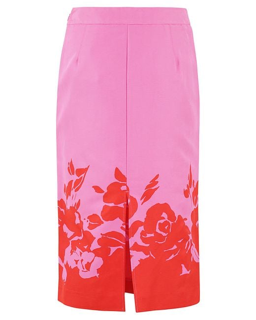 Essentiel Antwerp Red Fairydust Placed Print Skirt