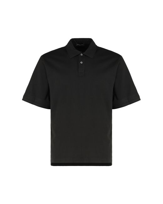 Roberto Collina Black Cotton Polo Shirt for men
