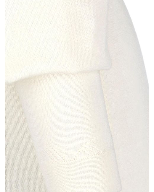 The Attico White Mini Knit Dress