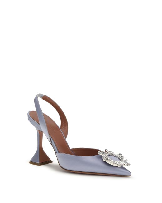 AMINA MUADDI Multicolor Slingback Pumps Begum Lilac- Silk Sandal