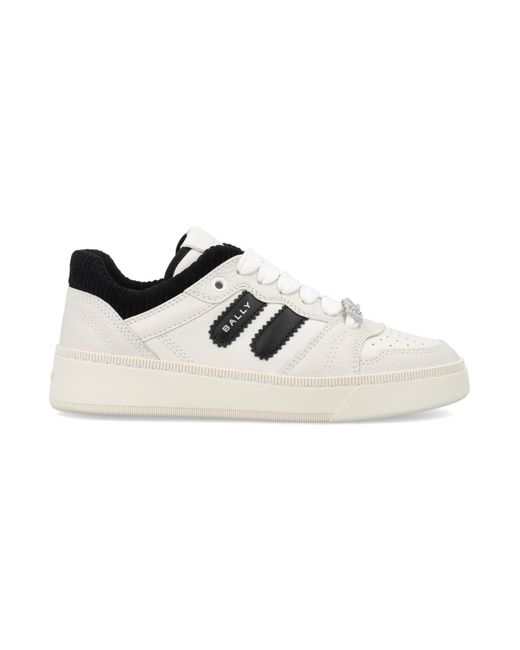 Bally White Royalty-W Leather Sneakers