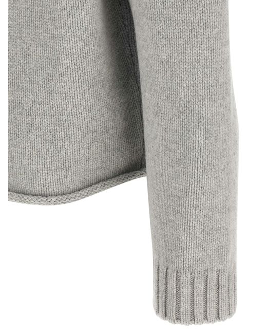 J.W. Anderson Gray Anchor Embroidery' Hoodie for men