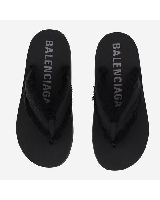 Balenciaga Black Sandals Jet Lag Brushed Satin