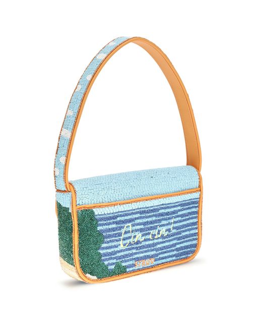 Staud Blue Shoulder Bag Tommy Rayon