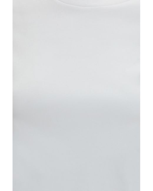 Max Mara Pure White Cotton T-Shirt T-Shirts