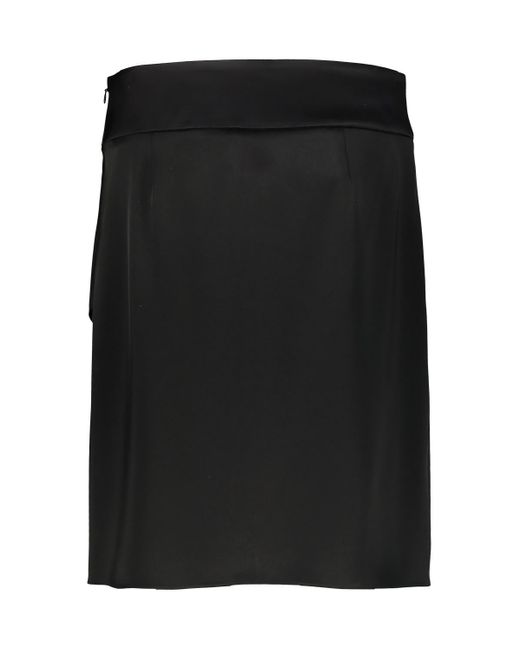 Courreges Black Infinity Satin Skirt