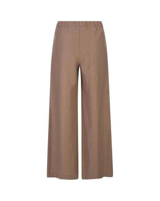 Fedeli Brown Camel Cashmere Wide Trousers