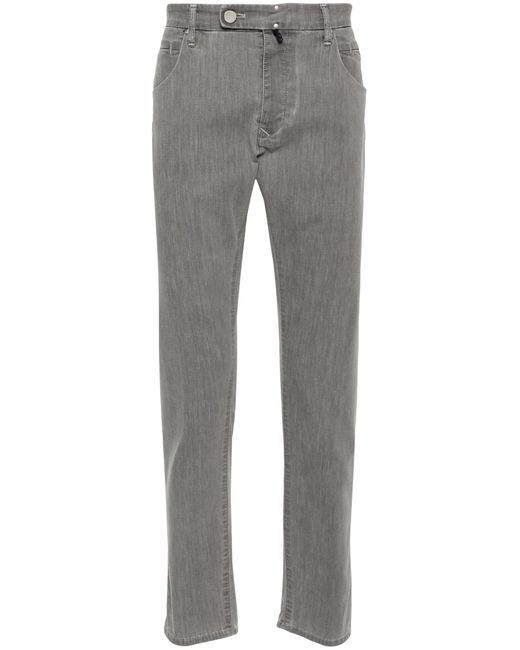 Incotex Gray Medium Cotton Blend Denim Jeans for men