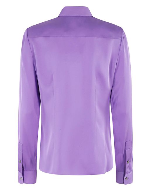 Theory Purple Classic Fitted Shirt